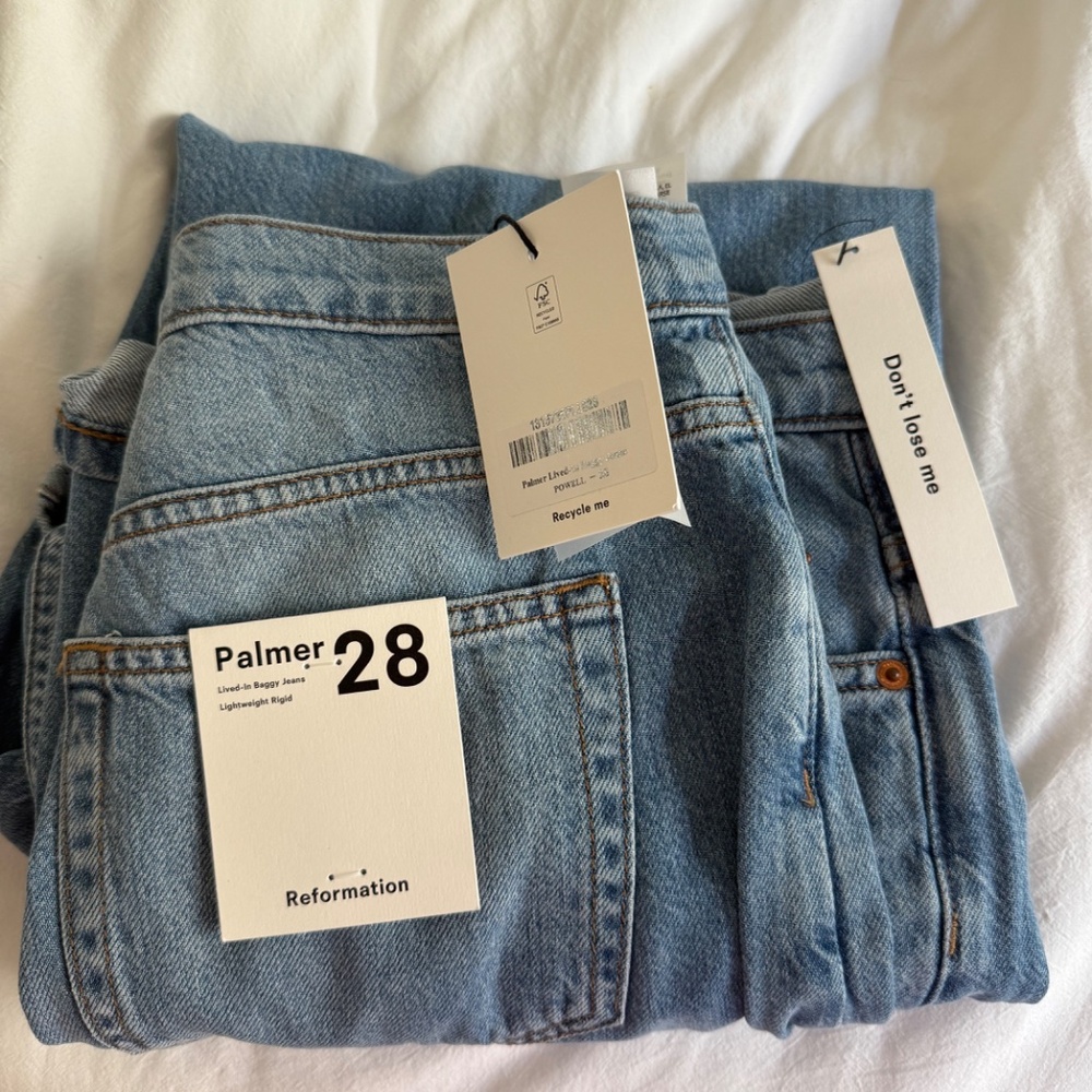 Reformation Palmer Light Blue Women Jeans - Picture 2 of 4